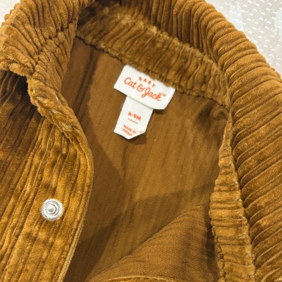 Cat & Jack Brown Corduroy and Blue Plaid One Pieces. Read for sizes. - Picture 3 of 6